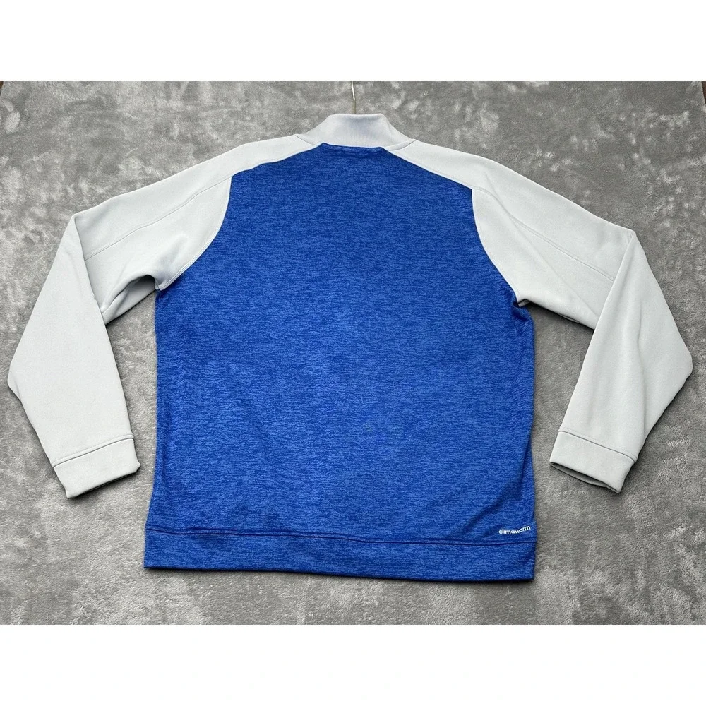 Adidas Eastern ILLINOIS Varsity Players Jacket Button Up Logo Blue Men's Large L